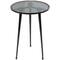 22" Aluminum Tripod Legs Accent Table with Shaded Glass Top